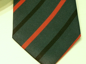 Royal Green Jackets silk stripe tie - Click Image to Close
